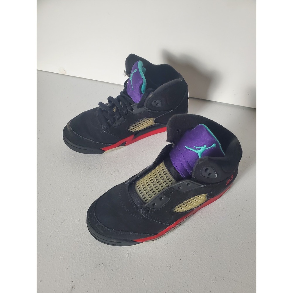 Air Jordan 5 Retro 'Top 3' Kids Youth Size 3Y Black Sneakers CZ2990-001